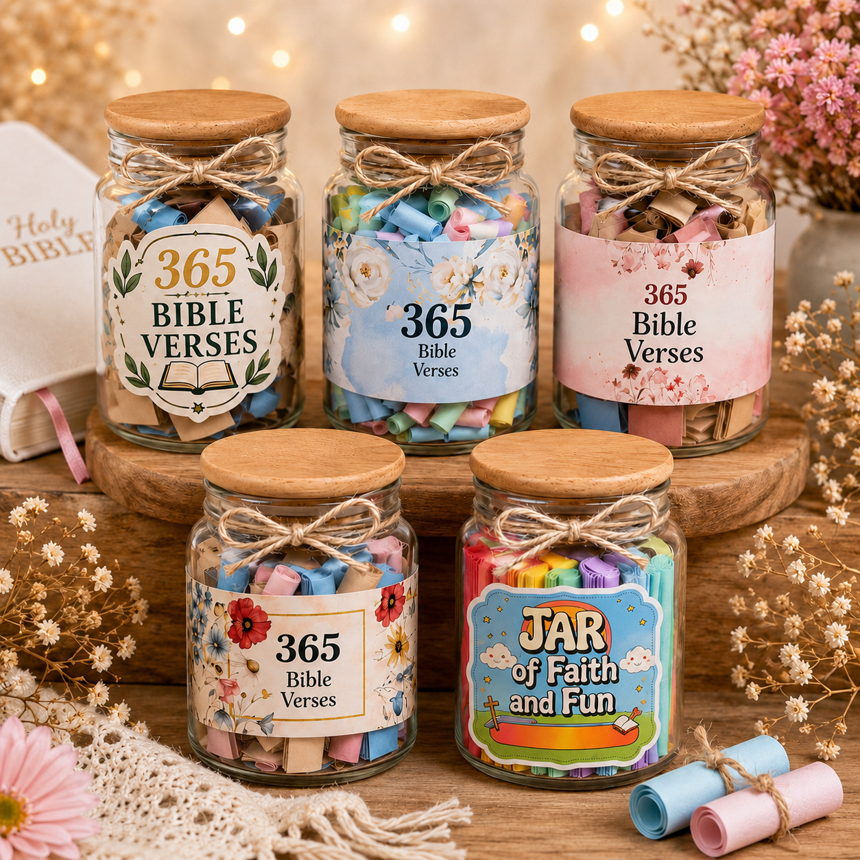 365 Bible Verse Jars to Print + 4 Exclusive Bonuses