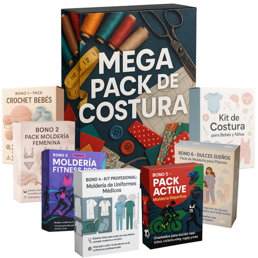 MEGA PACK DE COSTURA + 7 BONOS para coser, crear y emprender con el corazón!