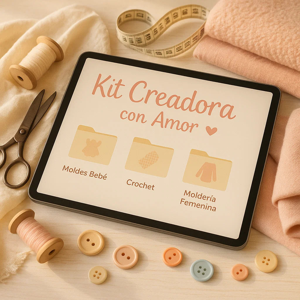 MEGA PACK DE COSTURA + 7 BONOS para coser, crear y emprender con el corazón!